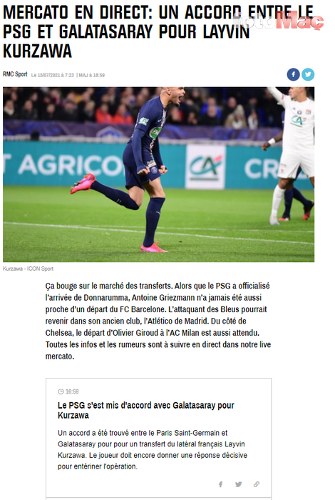 Son dakika transfer haberi: Galatasray Layvin Kurzawa için PSG ile anlaştı! Son karar oyuncunun... (GS spor haberi)