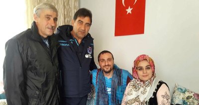 Trabzonspor'dan Gazi Uzman Çavuş Akyüz'e ziyaret