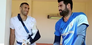 Takım arkadaşlarını özledi, tesislere geldi
