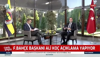 >Ali Koç canlı yayında konuştu!