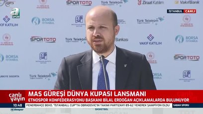 >Bilal Erdoğan Mas Güreşi Dünya Kupası lansmanında açıklamalar yaptı