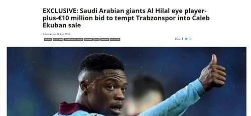 Trabzonsporlu Caleb Ekuban'a 10 milyon euro ve... - 2