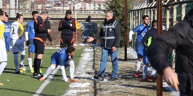 Amatör maçta gerginlik