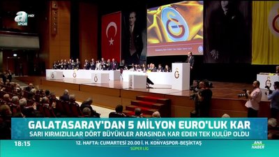 >Galatasaray'dan 5 milyon euro'luk kar