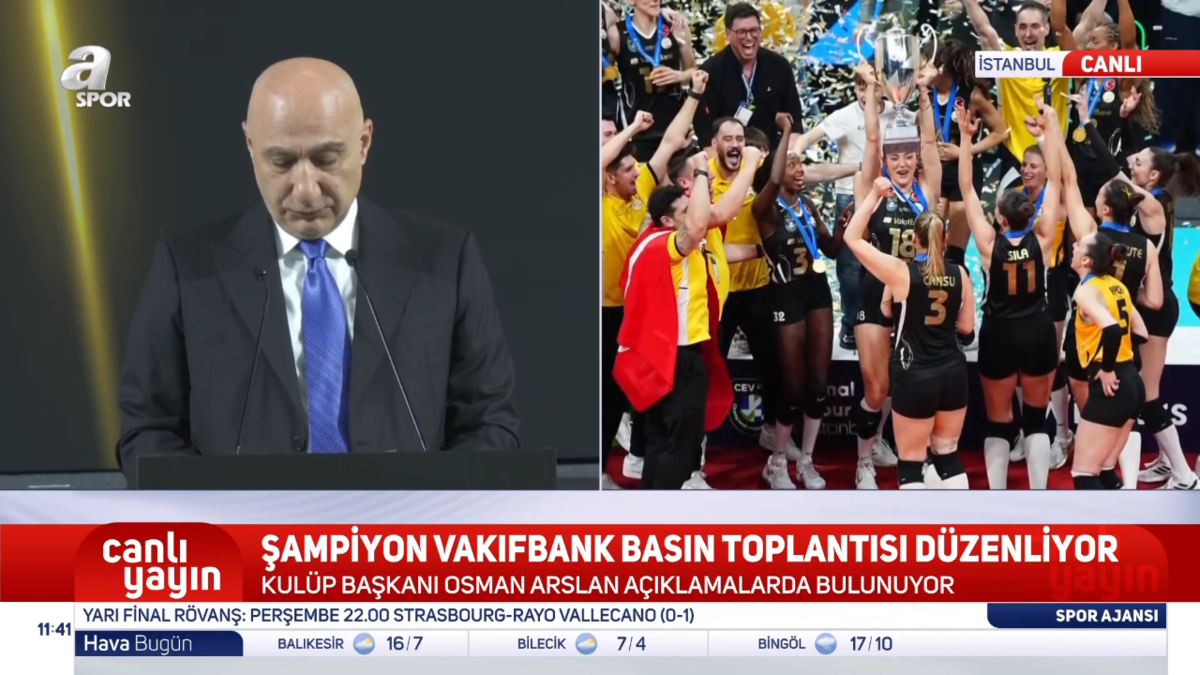 VakıfBank Spor Kulübü Başkanı Osman Arslan'dan Başkan Erdoğan'a teşekkür mesajı!
