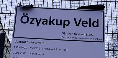 Hollanda'daki futbol sahasına Oğuzhan'ın ismi verildi