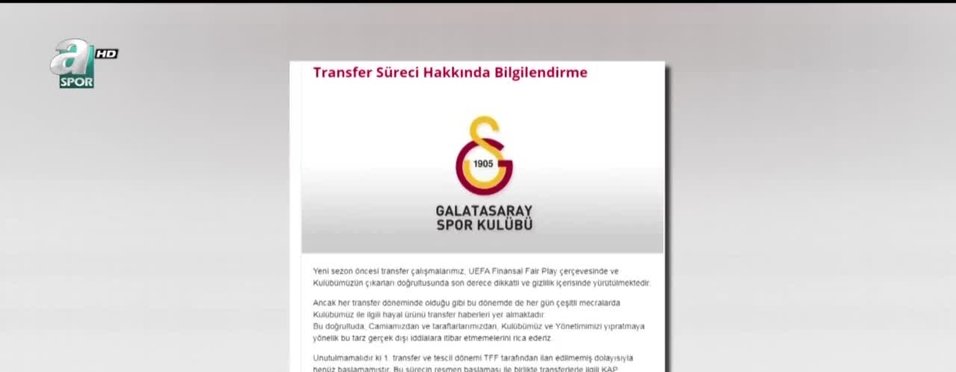Galatasaray Dan Transfer Aciklamasi L Video Videosunu Izle Fotomac Tv