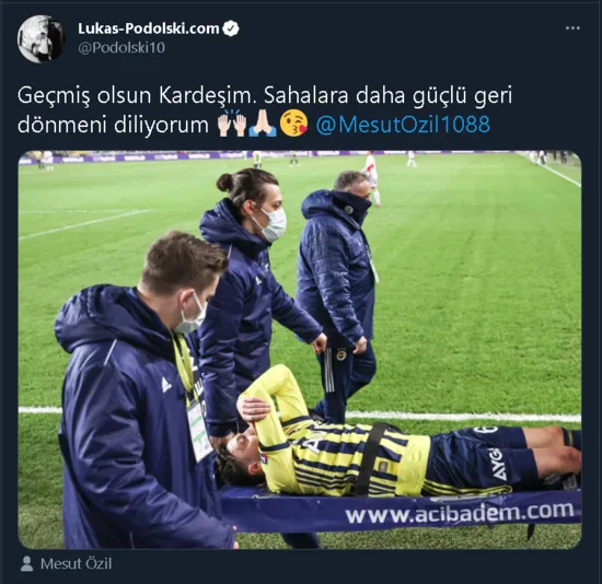 Son dakika spor haberleri: Lukas Podolski'den Mesut Özil paylaşımı - 1
