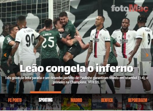 BEŞİKTAŞ HABERLERİ - Portekiz basını Beşiktaş-Sporting maçını böyle gördü! İşte o manşetler