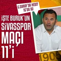 Galatasaray Sivasspor'a odaklandı! İşte Okan Buruk'un 11'i