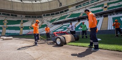 Timsah Arena yeni çimlere kavuşuyor