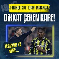Maçta dikkat çeken kare! Tedesco ve Nene...
