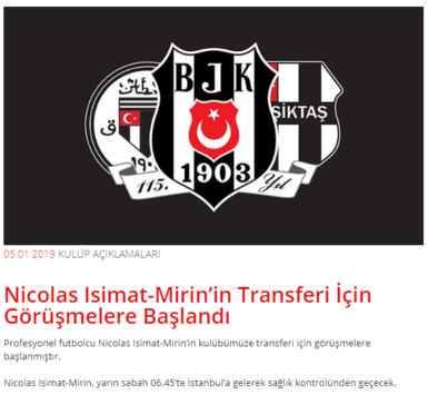 Beşiktaş transferi KAP’a bildirdi!