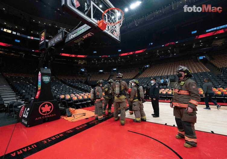NBA'de korkutan yangın! Toronto Raptors-Indiana Pacers maçı 70 dakika durdu