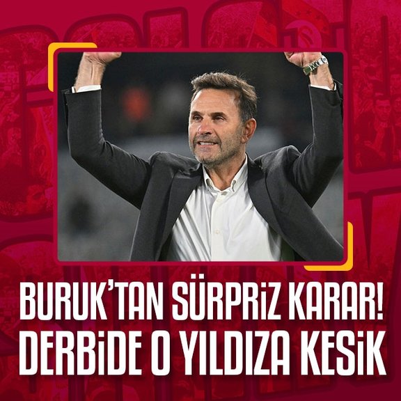 Galatasaray’da Okan Buruk’tan sürpriz karar! Fenerbahçe derbisinde o yıldıza kesik