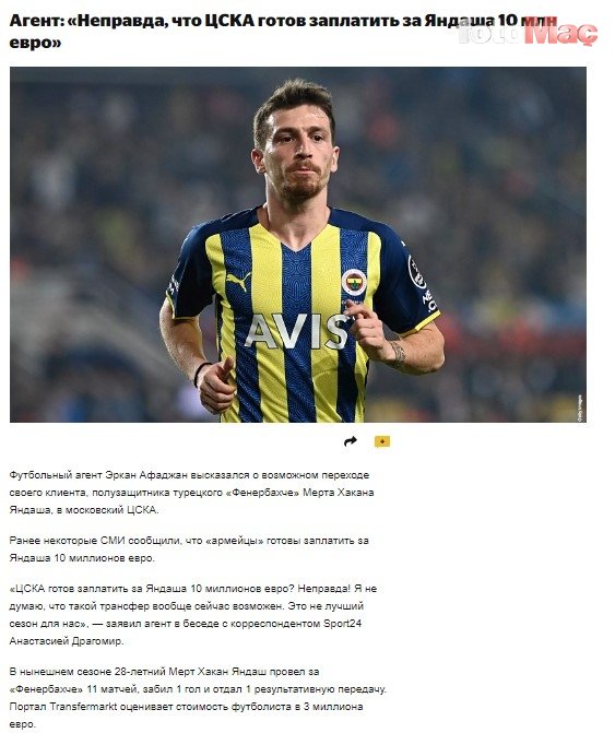 Fenerbahçeli Mert Hakan Yandaş 10 milyon euroya transfer olacak mı? Resmi açıklama...