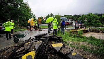 Slovenya'da yağış şoku