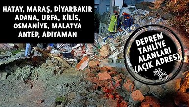 AFAD DEPREM TAHLİYE ALANLARI | Kahramanmaraş, Malatya, Adana, Hatay, Gaziantep, Şanlıurfa, Adıyaman, Diyarbakır tahliye adresleri