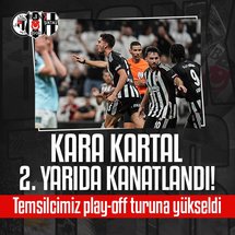 <p>Beşiktaş, UEFA Konferans Ligi 3. Eleme Turu rövanşında, ilk maçta 4-1 mağlup ettiği St. Patricks ile karşı karşıya geldi. İrlanda ekibine karşı ilk yarıyı 2-1 geride kapatan siyah beyazlılar, ikinci yarıda imza attığı geri dönüş ile maçı 3-2 kazandı.</p>

<p>Bu sonuç ile birlikte eşleşmeyi toplamda 7-3'lük skorla geçen Kara Kartal, play-off turuna yükseldi ve İsviçre ekibi FC Lausanne'ın rakibi oldu.</p>

<p>Beşiktaş'ta goller Demir Ege Tıknaz (43), Tammy Abraham (49) ve Joao Mario'dan (79) geldi.</p>

<p>Konuk ekibin gollerini ise Carty (3) ve McLaughlin (34) kaydetti.</p>

<p><a href="/besiktas/2025/08/14/besiktas-st-patricks-macinda-penalti-karari-baslama-dudugu-henuz-calmisti-ki"><img src="https://iaftm.tmgrup.com.tr/ea8c2b/176/105/0/143/2048/1365?u=https://iftm.tmgrup.com.tr/2025/08/14/besiktas-st-patricks-macinda-penalti-karari-baslama-dudugu-henuz-calmisti-ki-1755195386387.jpg" style="height:105px; width:176px"> </a></p>

<div class="ContentRelation ftm" data-close-button="true" relation-id="075a86e2-2809-4a1a-875f-038c5e8d3dfc" slave-id="6ba0db7a-86c4-415e-95be-58cf40ac1897" template="76" title="besiktas-st-patricks-macinda-penalti-karari-baslama-dudugu-henuz-calmisti-ki" type="HABER">
<div class="news-similar blue"><a class="news-title" href="/besiktas/2025/08/14/besiktas-st-patricks-macinda-penalti-karari-baslama-dudugu-henuz-calmisti-ki"><span class="title-wrapper"> <span> Beşiktaş maçının ilk dakikasında penaltı! </span> <span class="read-more"> <span href="/besiktas/2025/08/14/besiktas-st-patricks-macinda-penalti-karari-baslama-dudugu-henuz-calmisti-ki"> Devamını Oku <i class="flatWeb flaticon-next"></i> </span> </span> </span> <span class="next-news"> <span href="/besiktas/2025/08/14/besiktas-st-patricks-macinda-penalti-karari-baslama-dudugu-henuz-calmisti-ki"> BUNU DA OKU <i class="flatWeb flaticon-comment"></i> </span> </span> </a></div>
</div>

<p><strong><span style="color:#FFFFFF"><span style="background-color:#000000">AVRUPA KUPALARINDA 256. MAÇ</span></span></strong></p>

<p><strong><span style="background-color:#FFFF00"></span></strong>Beşiktaş, St. Patrick's ile oynadığı müsabakayla birlikte Avrupa kupalarındaki 256. maçına çıktı. Siyah-beyazlılar; 256 mücadelede 97 galibiyet, 49 beraberlik ve 110 mağlubiyet aldı. Rakip fileleri 347 kez havalandıran Kartal, kalesinde ise 393 gole engel olamadı.</p>

<div class="ContentRelation ftm" data-close-button="true" relation-id="9327bd18-2b1c-4706-92f1-72dc1998f342" slave-id="76ee599e-a85e-402f-b718-0a88a4237967" template="76" title="besiktasli-taraftarlardan-islikli-protesto" type="HABER">
<div class="news-similar blue">
<div class="pic-area"><a href="/besiktas/2025/08/14/besiktasli-taraftarlardan-islikli-protesto"><img src="https://iaftm.tmgrup.com.tr/94fbb2/176/105/0/0/800/476?u=https://iftm.tmgrup.com.tr/2025/08/14/besiktasli-taraftarlardan-islikli-protesto-1755196786945.png" style="height:105px; width:176px"> </a></div>
<a class="news-title" href="/besiktas/2025/08/14/besiktasli-taraftarlardan-islikli-protesto"><span class="title-wrapper"> <span> Beşiktaşlı taraftarlardan ıslıklı protesto! </span> <span class="read-more"> <span href="/besiktas/2025/08/14/besiktasli-taraftarlardan-islikli-protesto"> Devamını Oku <i class="flatWeb flaticon-next"></i> </span> </span> </span> <span class="next-news"> <span href="/besiktas/2025/08/14/besiktasli-taraftarlardan-islikli-protesto"> BUNU DA OKU <i class="flatWeb flaticon-comment"></i> </span> </span> </a></div>
</div>

<p><strong><span style="color:#FFFFFF"><span style="background-color:#000000">TRİBÜNLERDEN FİLİSTİN'E DESTEK</span></span></strong></p>

<p>Beşiktaş-St. Patrick's maçı öncesinde doğu tribüne Filistin'e destek pankartı asıldı. Doğu tribüne asılan pankartta, "Palestine will be free! World will be free! No to war!" (Filistin özgür olacak! Dünya özgür olacak! Savaşa hayır!) ifadeleri yer aldı.</p>

<div class="ContentRelation ftm" data-close-button="true" relation-id="a5eb4209-bea5-4dbe-92d8-26a3e087ca95" slave-id="55a9e200-55cb-40fd-aec0-f5f5534004b8" template="76" title="besiktasta-mustafa-hekimoglunun-sanssiz-ani" type="HABER">
<div class="news-similar blue">
<div class="pic-area"><a href="/besiktas/2025/08/14/besiktasta-mustafa-hekimoglunun-sanssiz-ani"><img src="https://iaftm.tmgrup.com.tr/a89978/176/105/0/0/1500/894?u=https://iftm.tmgrup.com.tr/2025/08/14/besiktasta-mustafa-hekimoglunun-sanssiz-ani-1755200121302.jpeg" style="height:105px; width:176px"> </a></div>
<a class="news-title" href="/besiktas/2025/08/14/besiktasta-mustafa-hekimoglunun-sanssiz-ani"><span class="title-wrapper"> <span> Mustafa Hekimoğlu'nun şanssız anı! </span> <span class="read-more"> <span href="/besiktas/2025/08/14/besiktasta-mustafa-hekimoglunun-sanssiz-ani"> Devamını Oku <i class="flatWeb flaticon-next"></i> </span> </span> </span> <span class="next-news"> <span href="/besiktas/2025/08/14/besiktasta-mustafa-hekimoglunun-sanssiz-ani"> BUNU DA OKU <i class="flatWeb flaticon-comment"></i> </span> </span> </a></div>
</div>

<p> </p>