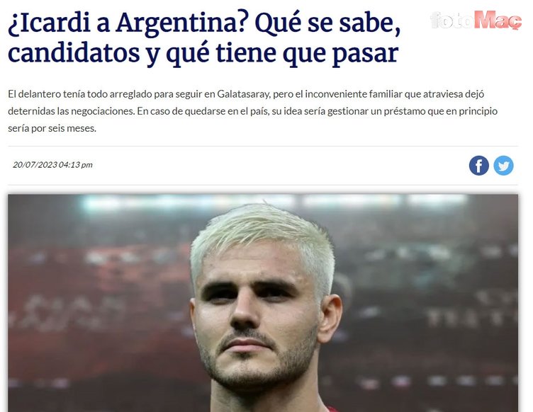 GALATASARAY TRANSFER HABERLERİ: Icardi için çarpıcı iddia! Kiralık olarak...