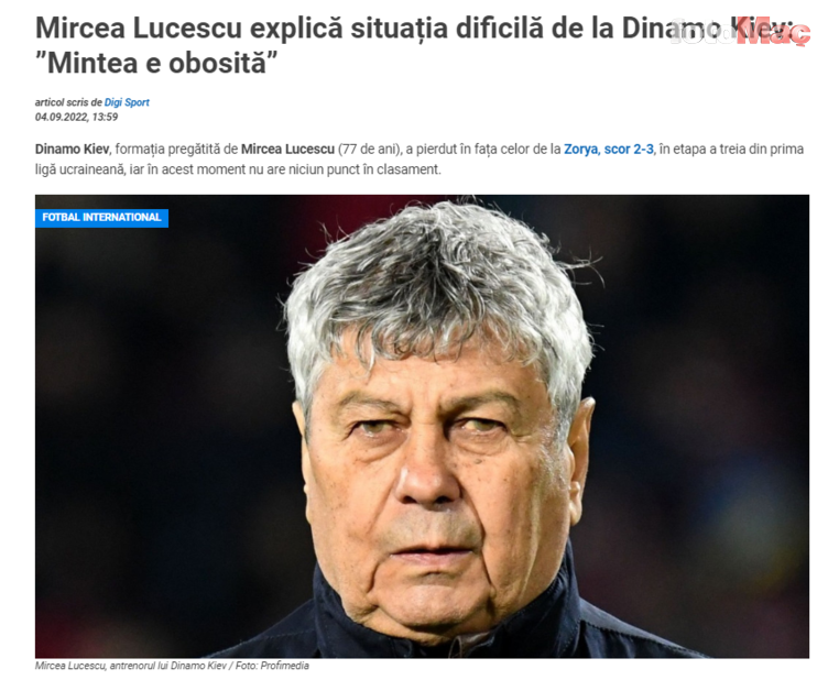 Dinamo Kiev Teknik Direktörü Mircea Lucescu'dan flaş Fenerbahçe sözleri!
