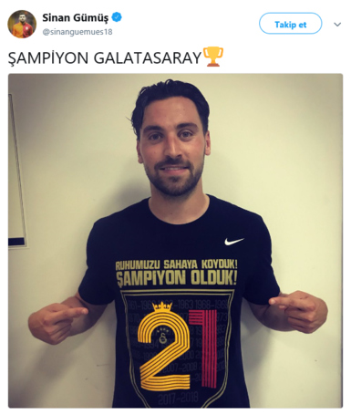 Galatasaray’ın şampiyonluğu sonrası paylaşımlar