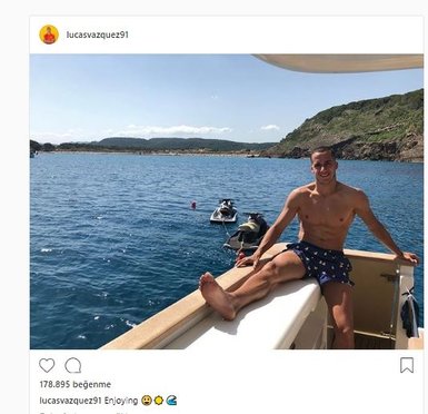 Real Madrid’in yıldızı Vazquez tatilde