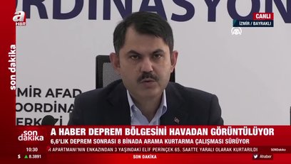 >Çevre ve Şehircilik Bakanı Kurum deprem bölgesindeki son durumla ilgili açıklama yaptı!
