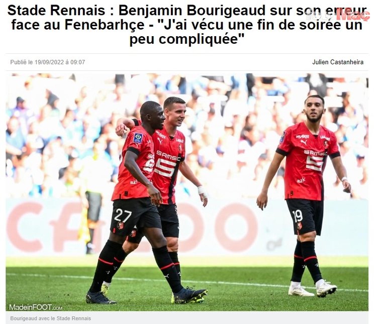 Rennes'in yıldızından Fenerbahçe maçı itirafı! "Herşey berbattı"