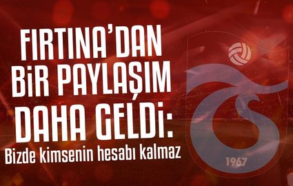 Trabzonspor'dan bir paylaşım daha!