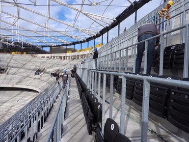 Vodafone Arena’da koltuk montajına başlandı