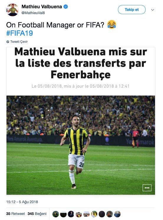 Fenerbahceli Valbuena Dan Ayrilik Paylasimi Son Dakika Fenerbahce Haberleri Fotomac