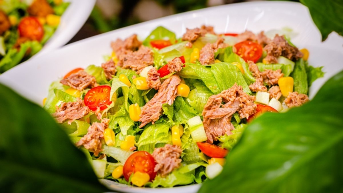 Proteinli ton balıklı salata tarifi😋