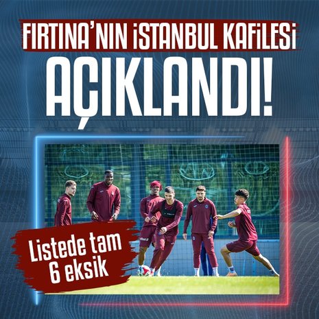 Trabzonspor’un kamp kadrosu açıklandı!
