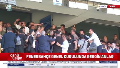>Fenerbahçe genel kurulunda büyük gerginlik