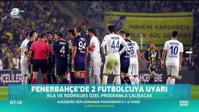 >Fenerbahçe'de 2 futbolcuya uyarı