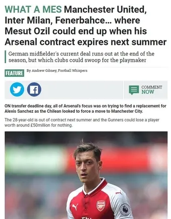 The Sun'dan flaş iddia! Mesut Özil, Fenerbahçe'ye gidecek - 1