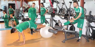 Bursaspor'da neşeli çalışma