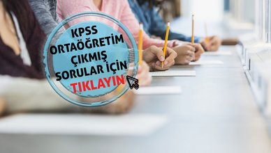 KPSS ORTAÖĞRETİM ÇIKMIŞ SORULAR 📝ÖSYM KPSS Ortaöğretim son 5 yıl çıkmış soru ve PDF çözümleri | Çıkmış Sorular PDF İNDİR