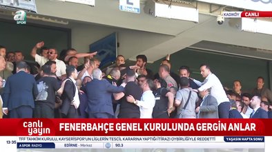 Fenerbahçe genel kurulunda büyük gerginlik