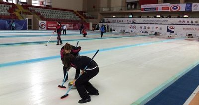Erzurum’da curling heyecanı