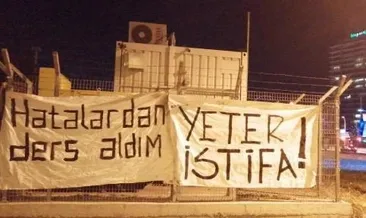 Bursaspor taraftarından pankartlı protesto