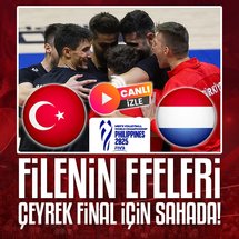 <p>2025 FIVB Erkekler Dünya Voleybol Şampiyonası'nda güçlü performansıyla grubunu zirvede bitiren ve namağlup bir şekilde son 16 turuna yükselen ve Filenin Efeleri, çeyrek final bileti için Hollanda ile kozlarını paylaşıyor. Nefes kesen mücadeleyi haberimizden canlı olarak izleyebilirsiniz.</p>

<p><span style="color:#FFFFFF"><span style="background-color:#FF0000">TÜRKİYE-HOLLANDA VOLEYBOL MAÇI NE ZAMAN, SAAT KAÇTA, HANGİ KANALDA?</span></span></p>

<p>Türkiye-Hollanda son 16 turu voleybol karşılaşması, 20 Eylül Cumartesi günü TSİ 10.30'da başladı. Mücadele TRT Spor'dan naklen yayınlanıyor.</p>

<p><a href="https://www.trtspor.com.tr/canli-yayin-izle/trt-spor" rel="nofollow" target="_blank"><strong><span style="color:#ED1C24; font-size:16px">MÜCADELEYİ CANLI İZLEMEK İÇİN TIKLAYIN</span></strong></a></p>

<p> </p>

<p> </p>