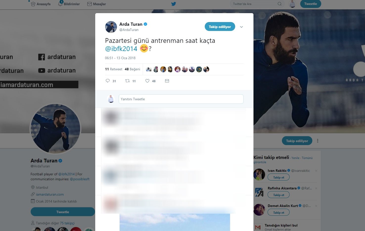 Arda Da Twitter Dan Sordu Saat Kacta Son Dakika Medipol Basaksehir Haberleri Fotomac