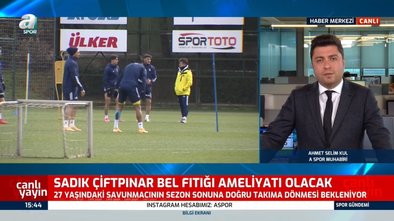Son dakika FB haberleri | Fenerbahçe'de Sadık Çiftpınar ameliyat olacak