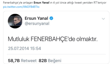 Fenerbahçe’de Ersun Yanal çılgınlığı! İşte taraftarların attığı mesajlar...