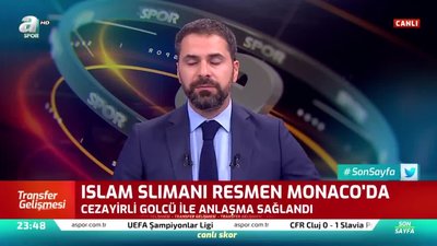 >Monaco Islam Slimani'yi resmen açıkladı