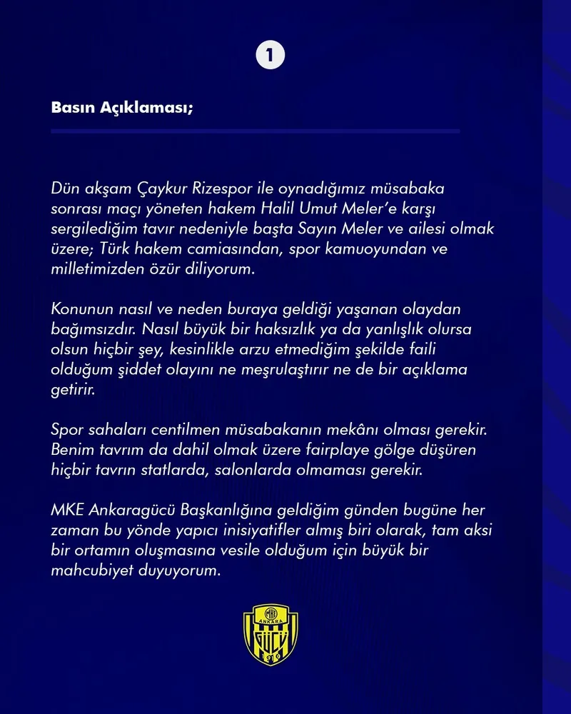 Ankaragücü Başkanı Faruk Koca görevinden istifa etti! - 1
