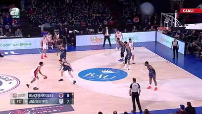 >Bahçeşehir Koleji 4-24 Anadolu Efes (1. Periyot Sonucu)