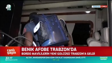 Trabzonspor'da yeni transfer Benik Afobe Trabzon'a iniş yaptı! İşte ilk görüntüler